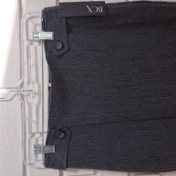 BCX Black/Gray Heathered Button Detail Bussiness Skirt. Size 3 NWT - Picture 2 of 8